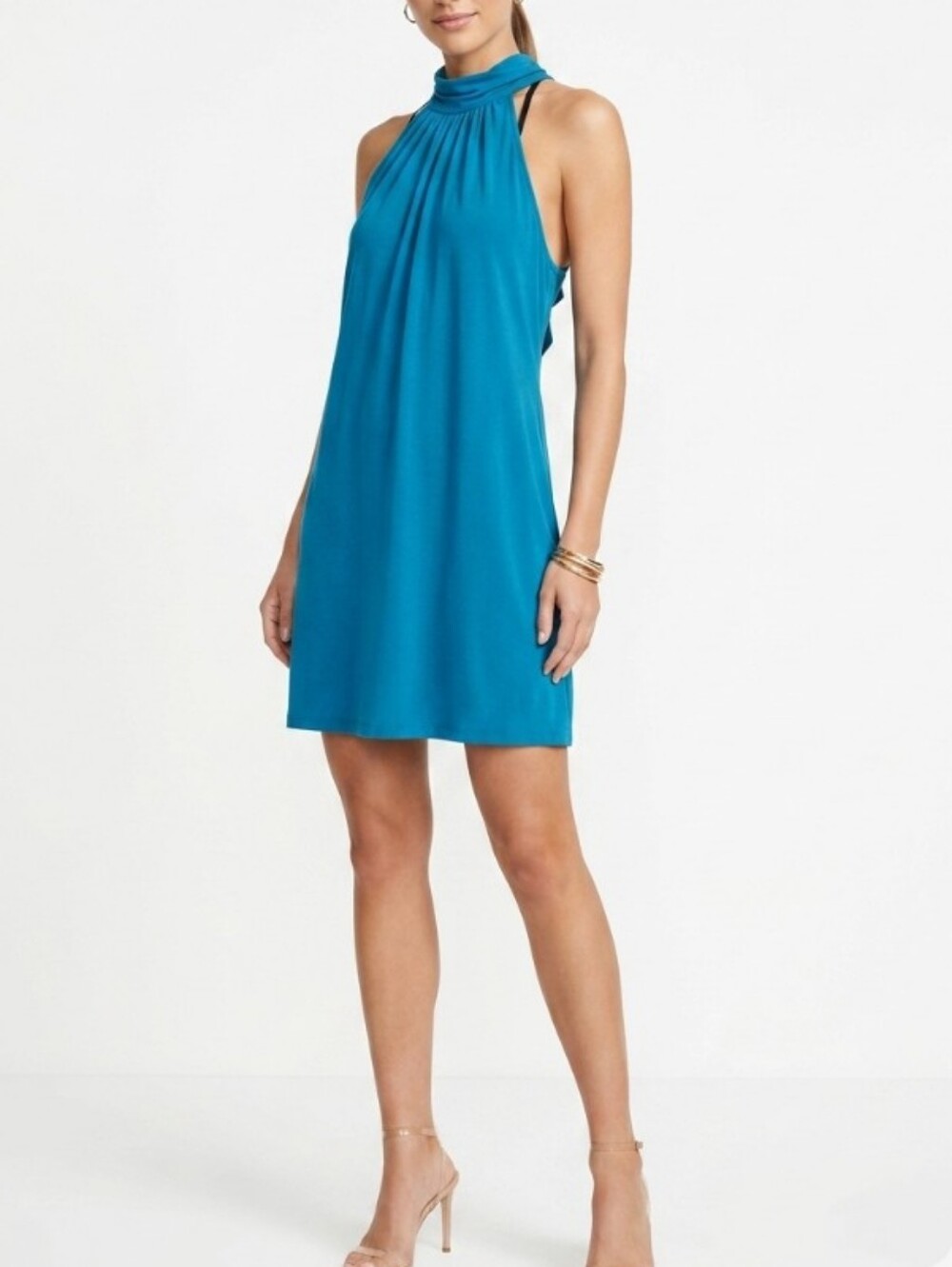 Express Teal Halter Mini Dress (L)